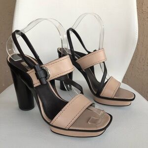 Calvin Klein Collection 8.5US - 39 EU High Heels Sandals Brown Blush New